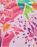 Toalha de menina em malha com design floral integral