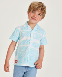 Camisa de menino em tecido plano com tecido leve | tuc tuc