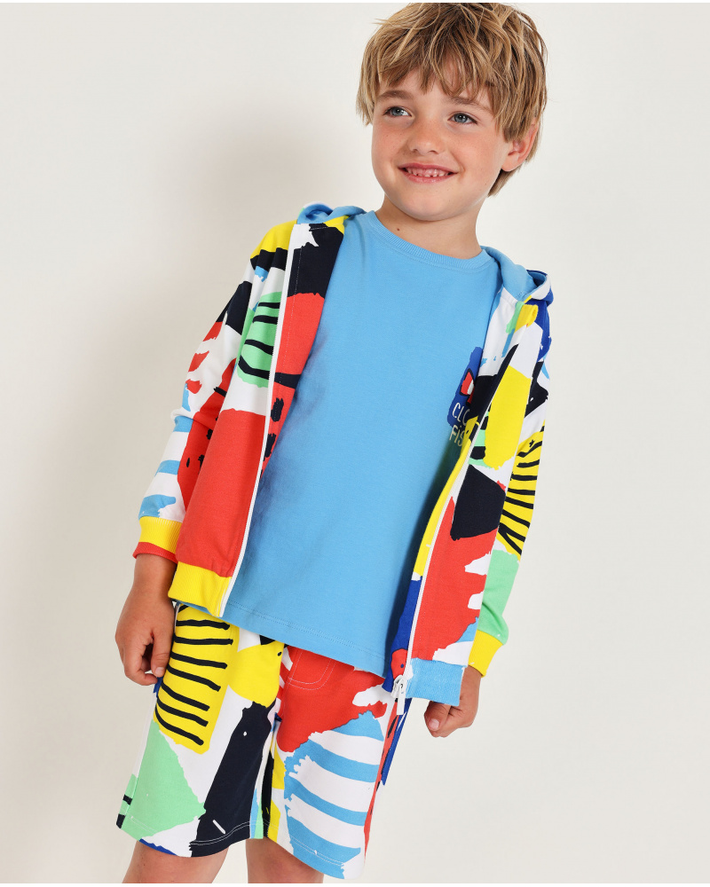 Sweatshirt de menino em malha com capuz