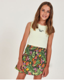 Top de menina em malha com detalhe de rendinha | tuc tuc