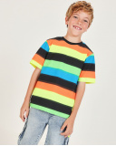 T-shirt de menino em malha com riscas horizontais | tuc tuc