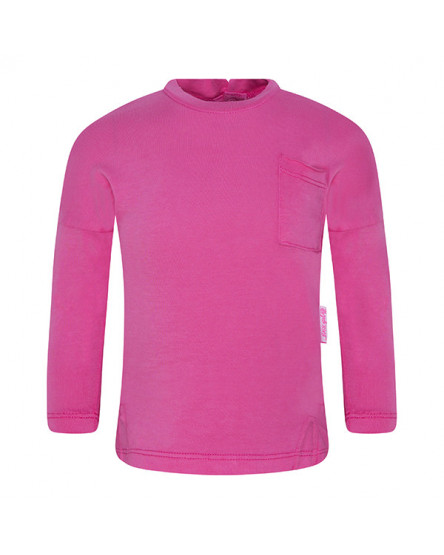 T-SHIRT DE MALHA COM BOLSO MENINA ROSA BÁSICOS