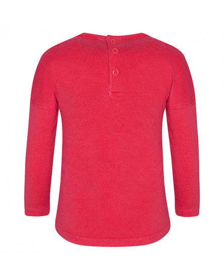 T-SHIRT DE MALHA COM BOLSO MENINA VERMELHA BÁSICOS