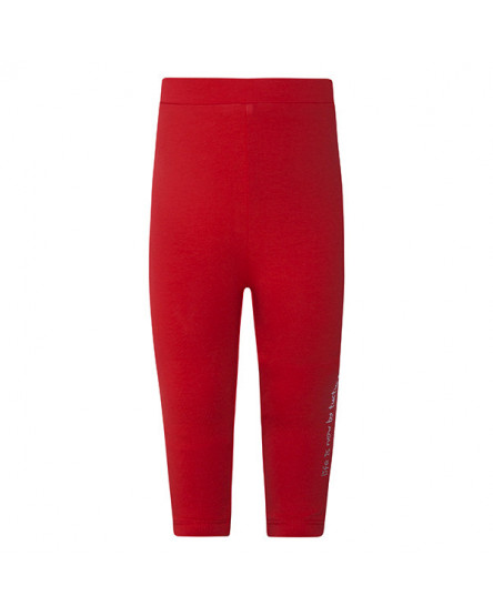 LEGGINGS LISAS DE MALHA MENINA VERMELHO BÁSICOS