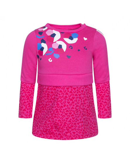 VESTIDO CARDADO COMBINADO MENINA ROSA DREAM IN PINK