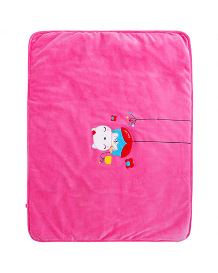 MANTA AVELUDADA HAPPINESS NEW BORN MENINA