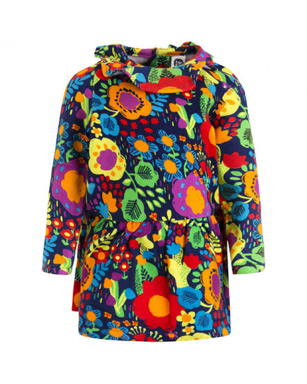 VESTIDO DE SARJA ESTAMPADO MENINA ROXO STRANGER-CREATURES