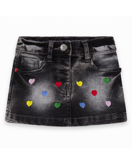 SAIA GANGA  CORAÇAO MENINA CINZA ECO