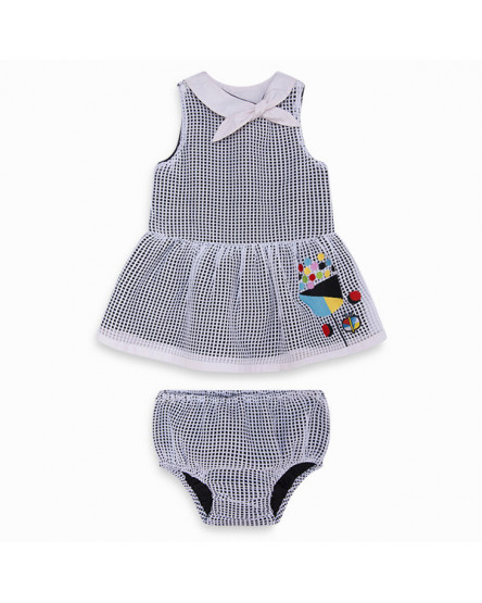 VESTIDO FANTASIA SEM MANGAS MENINA CINZA FUNNY GAMES