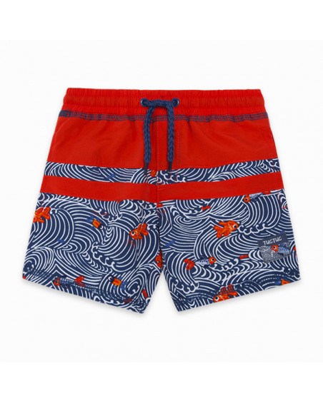 BERMUDA DE BAÑO ESTAMPADA NIÑO AZUL KAMOGAWA BERMUDA DE BAÑO ESTAMPADA NIÑO AZUL KAMOGAWA