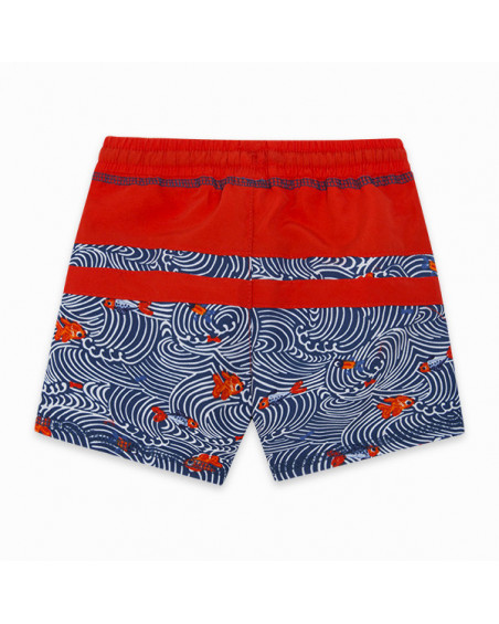BERMUDA DE BAÑO ESTAMPADA NIÑO AZUL KAMOGAWA BERMUDA DE BAÑO ESTAMPADA NIÑO AZUL KAMOGAWA