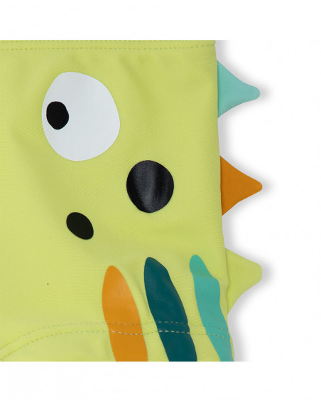 Boxer verde detalhe crista de camaleão menino