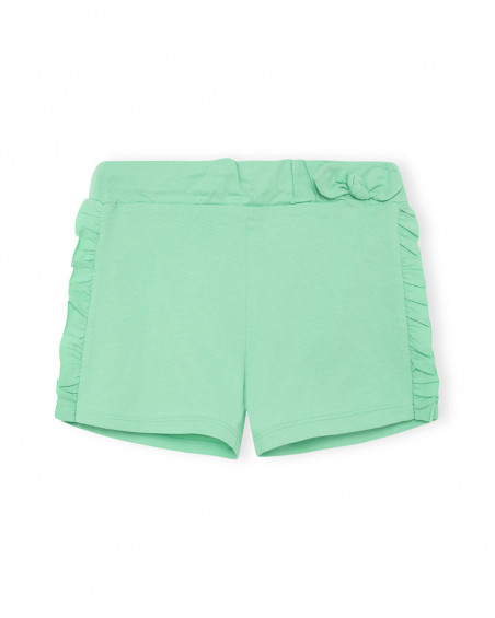 Shorts nath kids by tuc tuc verde laço menina