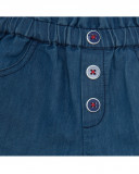 Shorts de sarja azul-marinho botões menina