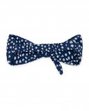 Bandolete jersey azul-marinho com bolinhas brancas menina