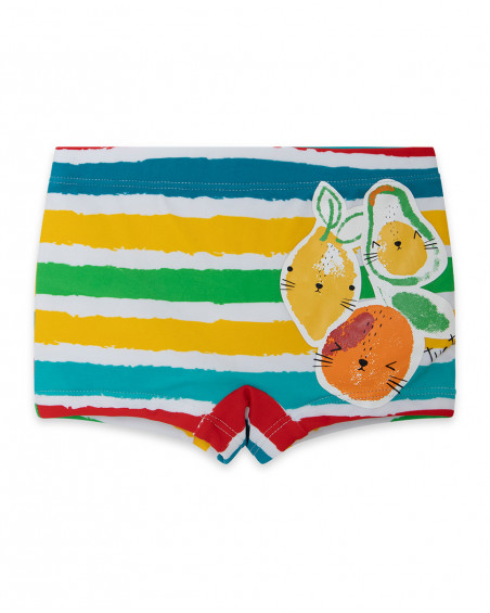 Boxer banho às riscas multicolor menino Boxer banho às riscas multicolor menino