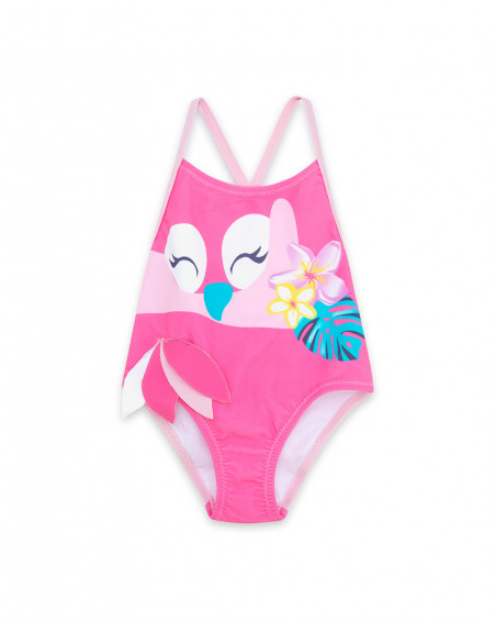 Fato de banho carinha menina rosa