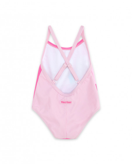 Fato de banho carinha menina rosa