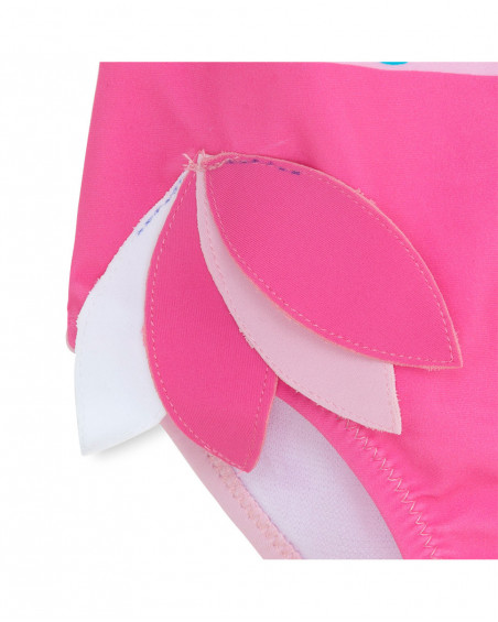 Fato de banho carinha menina rosa