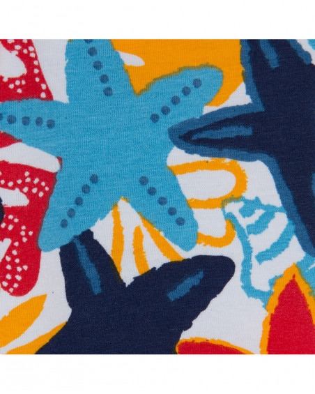 Leggings corsário estrelas-do-mar multicolor menina