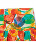 Saia de popelina estampado frutas multicolor menina