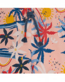 Shorts jersey estampado praia coral menina