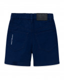 Bermudas de sarja cinco bolsos azul-marinho menino