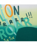 Camisola de manga curta verde com bolso detalhes crista de