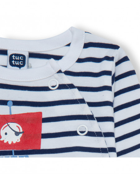 Babygro comprido com pés branco recém-nascido menino Babygro comprido com pés branco recém-nascido menino