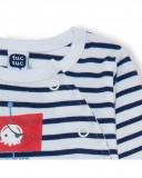 Babygro comprido com pés branco recém-nascido menino Babygro comprido com pés branco recém-nascido menino