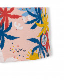 Vestido jersey sem mangas coral estampado praia e mensagem Vestido jersey sem mangas coral estampado praia e mensagem