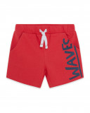 Bermudas jersey coral texto lateral menino Bermudas jersey coral texto lateral menino