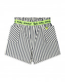 Shorts nath kids by tuc tuc bolsos branco às riscas Shorts nath kids by tuc tuc bolsos branco às riscas