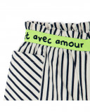 Shorts nath kids by tuc tuc bolsos branco às riscas Shorts nath kids by tuc tuc bolsos branco às riscas