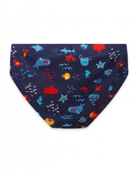 Slip de banho estampado menino azul
