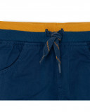 Bermudas de sarja com cordão azul-marinho cintura laranja menino Bermudas de sarja com cordão azul-marinho cintura laranja menino