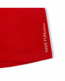 Bermudas jersey com cordão vermelhas menino