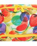 Mochila amarela estampado frutas multicolor menina