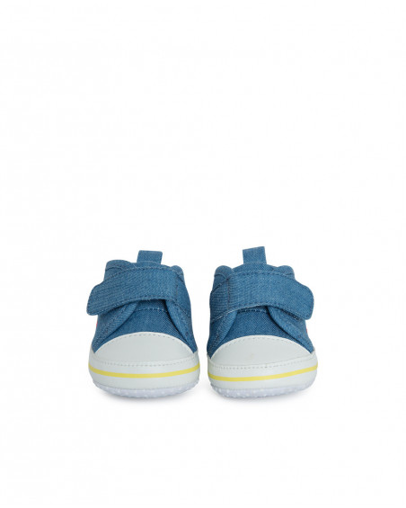 Sapatos desportivos denim azul recém-nascido menino