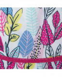 Vestido de popelina alças branco estampado folhas menina Vestido de popelina alças branco estampado folhas menina