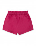 Shorts de sarja com botões fúcsia menina