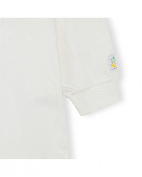 Vestido de manga comprida nath kids by tuc tuc branco rapariga