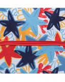 Mochila vermelha estampado estrelas-do-mar multicolor menina