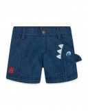 Bermudas azul denim com bolsos menino