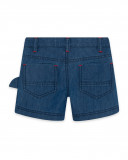 Bermudas azul denim com bolsos menino