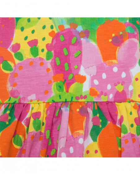 Vestido jersey alças estampado cato multicolor menina Vestido jersey alças estampado cato multicolor menina