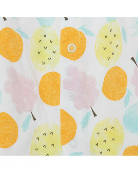Babygro comprido com pés laranja recém-nascido menina Babygro comprido com pés laranja recém-nascido menina