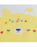 Babygro curto jersey amarelo e branco recém-nascido menina Babygro curto jersey amarelo e branco recém-nascido menina