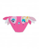 Cuecas de banho fúcsia flores e carinha pelicano menina