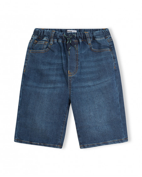 Bermudas nath kids by tuc tuc azul denim com cordão menino